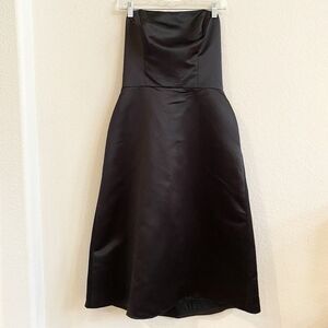 Bill Levkoff Dress‎ Strapless Black Classic Minimalist Formal Prom Wedding 10